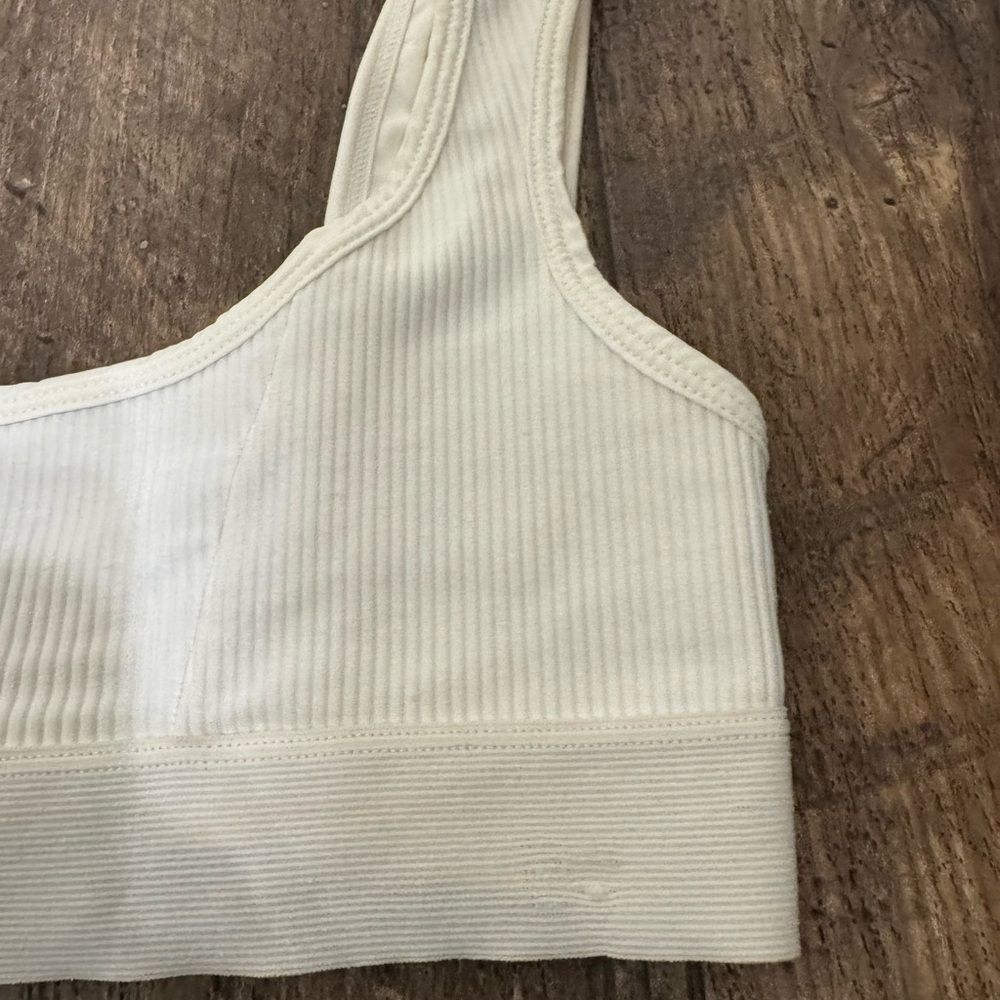 Frankie’s Bikinis Drew Top. White. Small. Ribbed - Picture 5 of 16